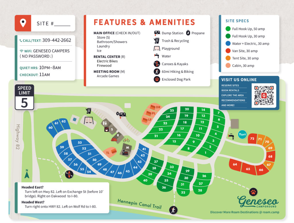 Geneseo Campground Map